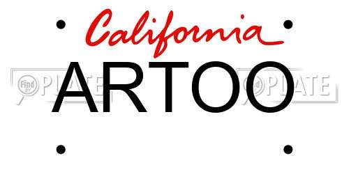 ARTOO California License Plate