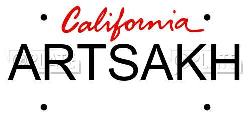 ARTSAKH California License Plate