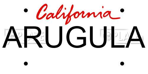 ARUGULA California License Plate
