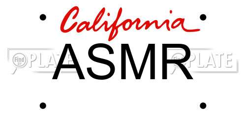 ASMR California License Plate