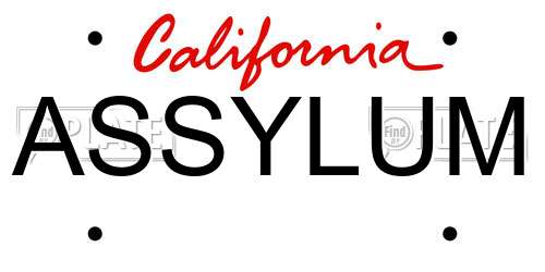ASSYLUM California License Plate