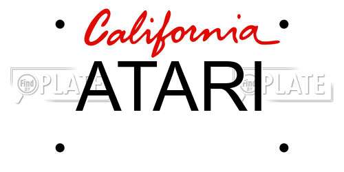 ATARI California License Plate