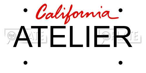 ATELIER California License Plate