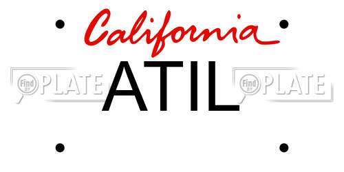 ATIL California License Plate