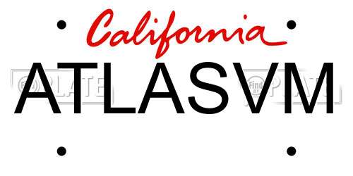 ATLASVM California License Plate