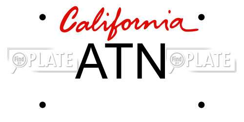 ATN California License Plate