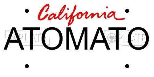 ATOMATO California License Plate
