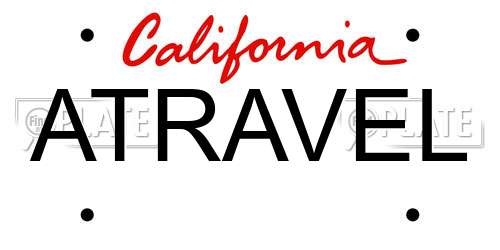 ATRAVEL California License Plate