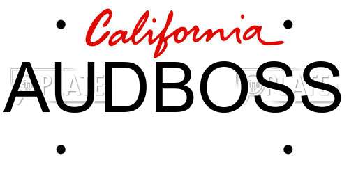AUDBOSS California License Plate