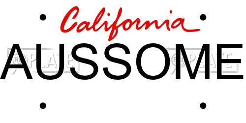 AUSSOME California License Plate
