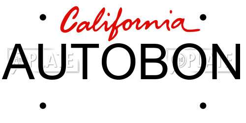 AUTOBON California License Plate