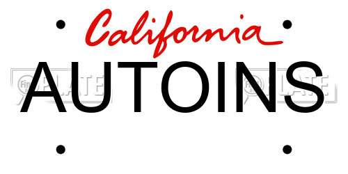 AUTOINS California License Plate