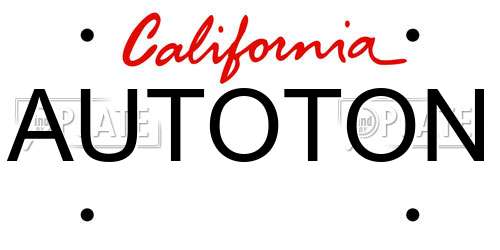 AUTOTON California License Plate