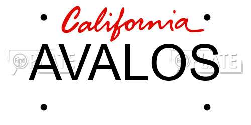 AVALOS California License Plate