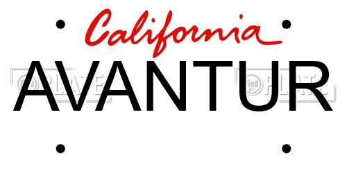 AVANTUR California License Plate