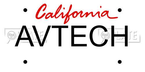 AVTECH California License Plate