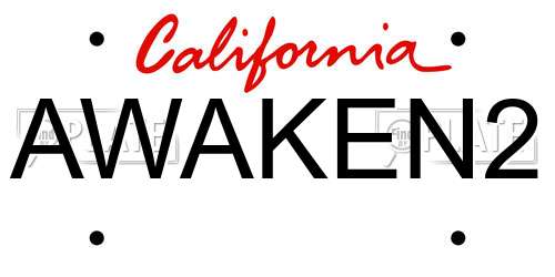 AWAKEN2 California License Plate