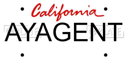 AYAGENT California License Plate