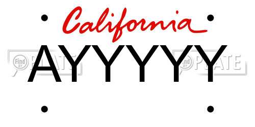 AYYYYY California License Plate