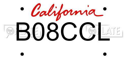 B08CCL California License Plate