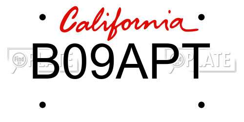 B09APT California License Plate