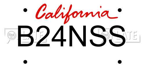 B24NSS California License Plate