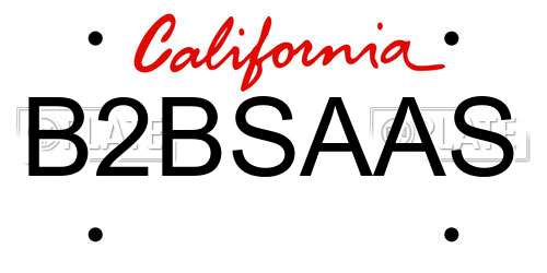 B2BSAAS California License Plate
