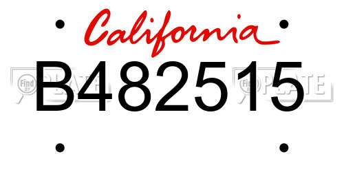 B482515 California License Plate
