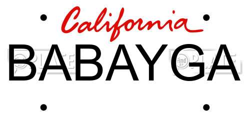 BABAYGA California License Plate