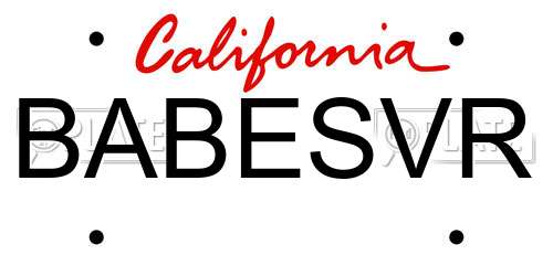 BABESVR California License Plate
