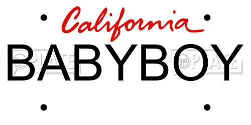 BABYBOY California License Plate