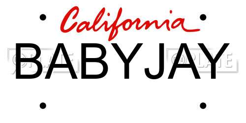 BABYJAY California License Plate