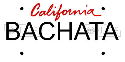 BACHATA California License Plate