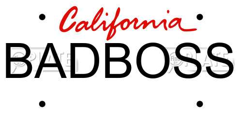 BADBOSS California License Plate