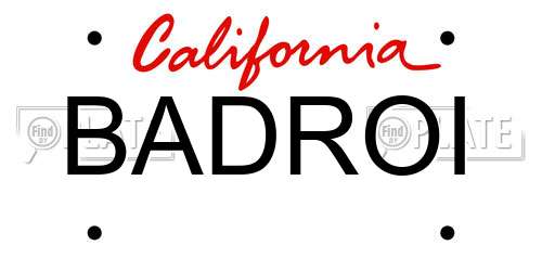 BADROI California License Plate