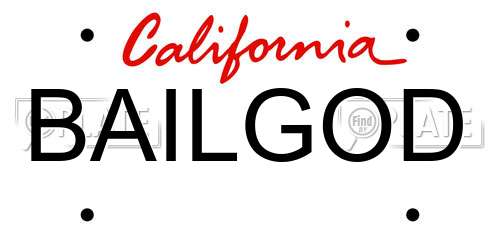 BAILGOD California License Plate