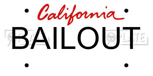 BAILOUT California License Plate