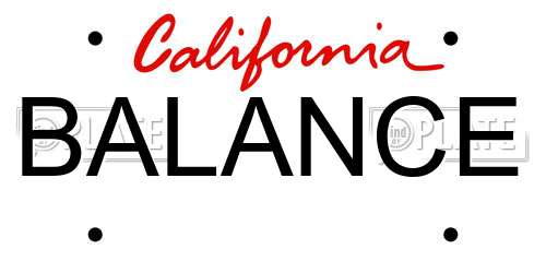 BALANCE California License Plate