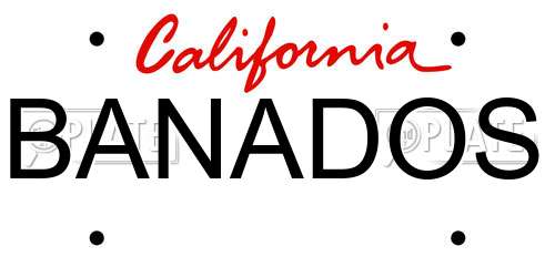 BANADOS California License Plate