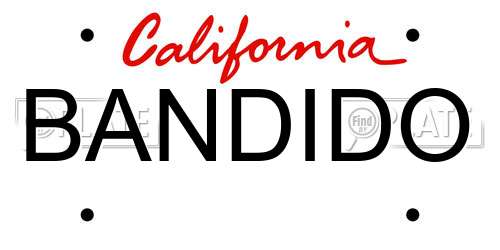 BANDIDO California License Plate