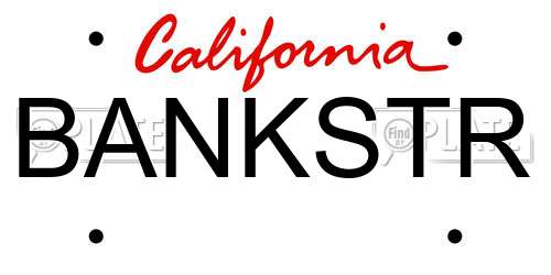 BANKSTR California License Plate