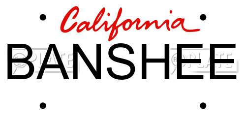 BANSHEE California License Plate