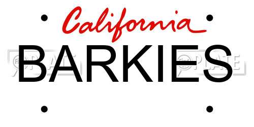 BARKIES California License Plate