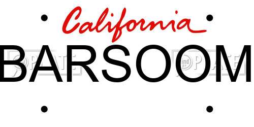 BARSOOM California License Plate