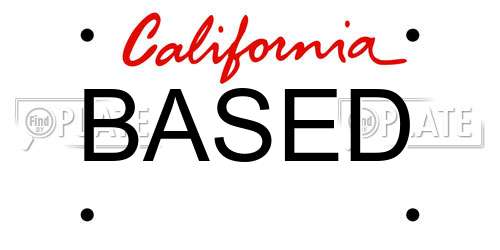 BASED California License Plate