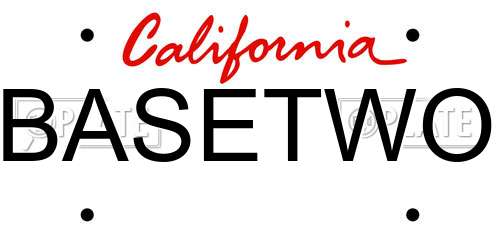 BASETWO California License Plate