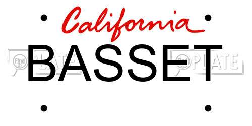 BASSET California License Plate