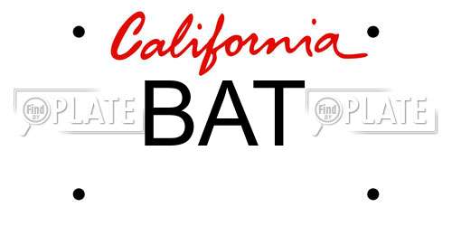 BAT California License Plate