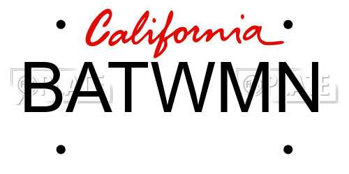 BATWMN California License Plate