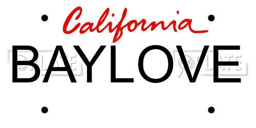 BAYLOVE California License Plate